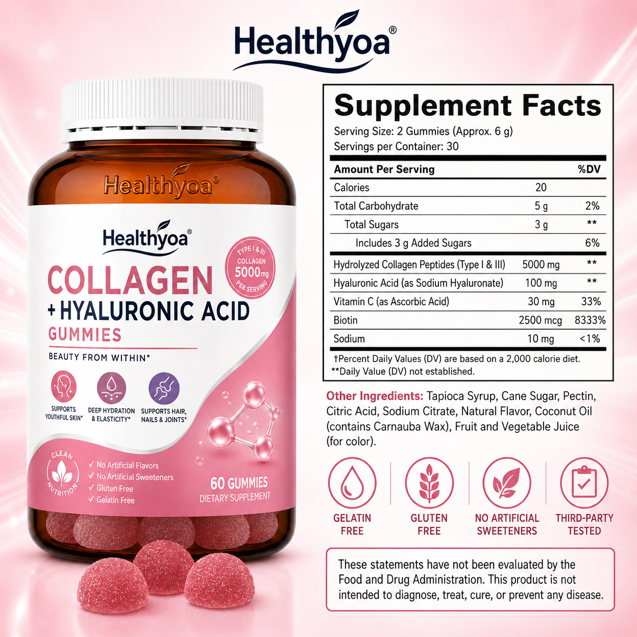 Collagen + Hyaluronic Acid Gummies