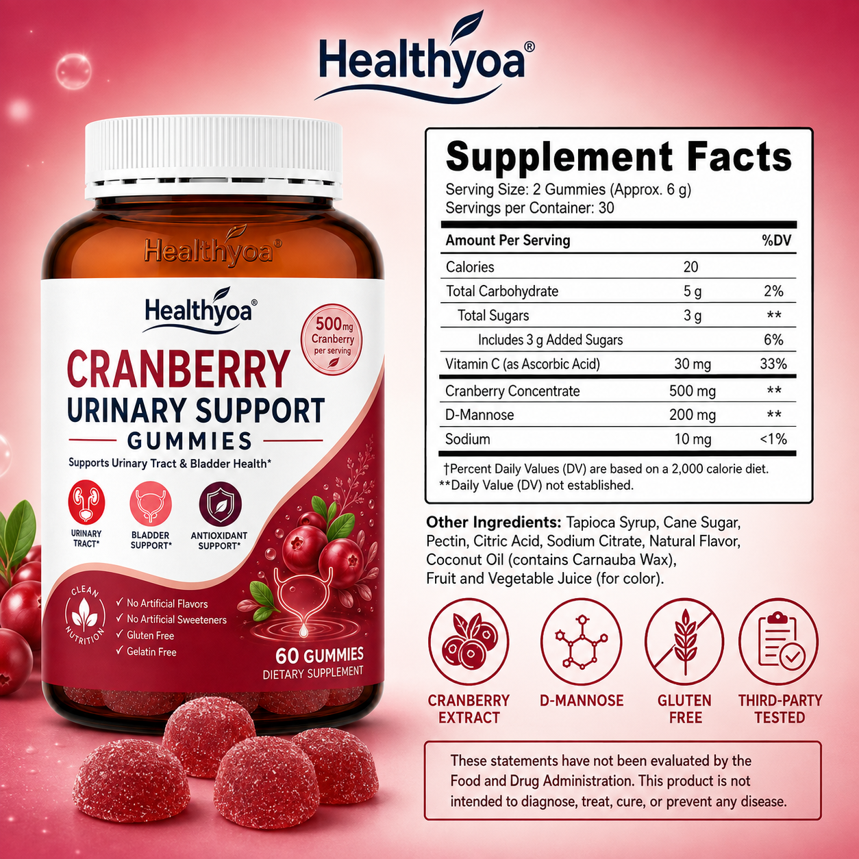 Cranberry Urinary Support Gummies
