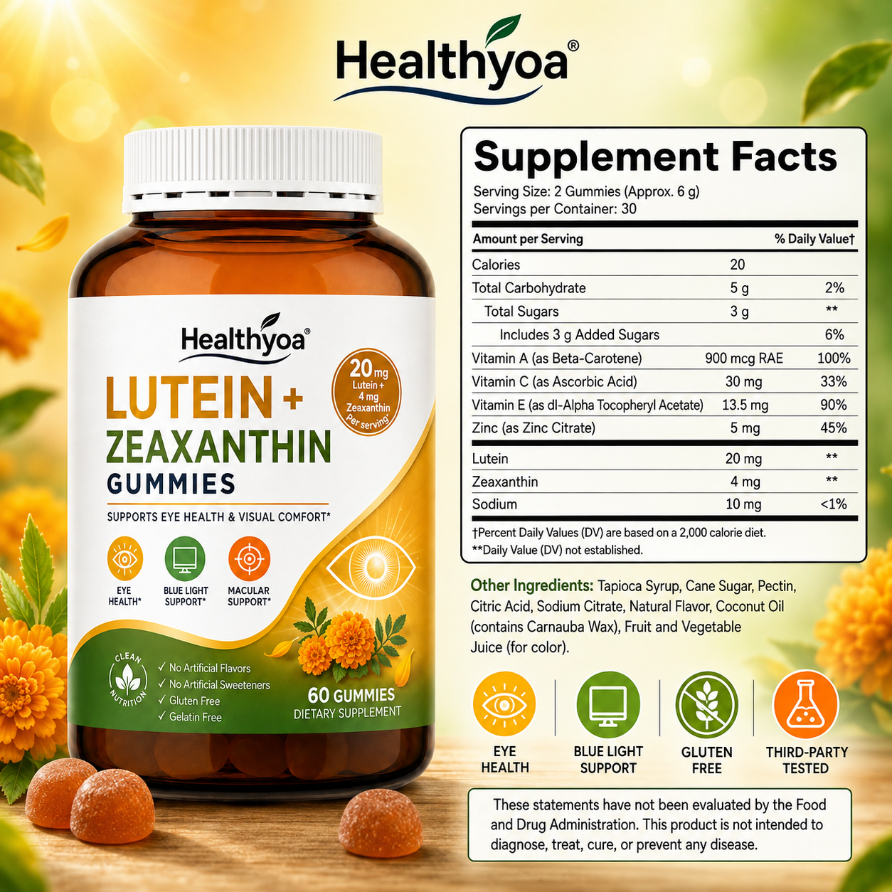 Lutein + Zeaxanthin Gummies