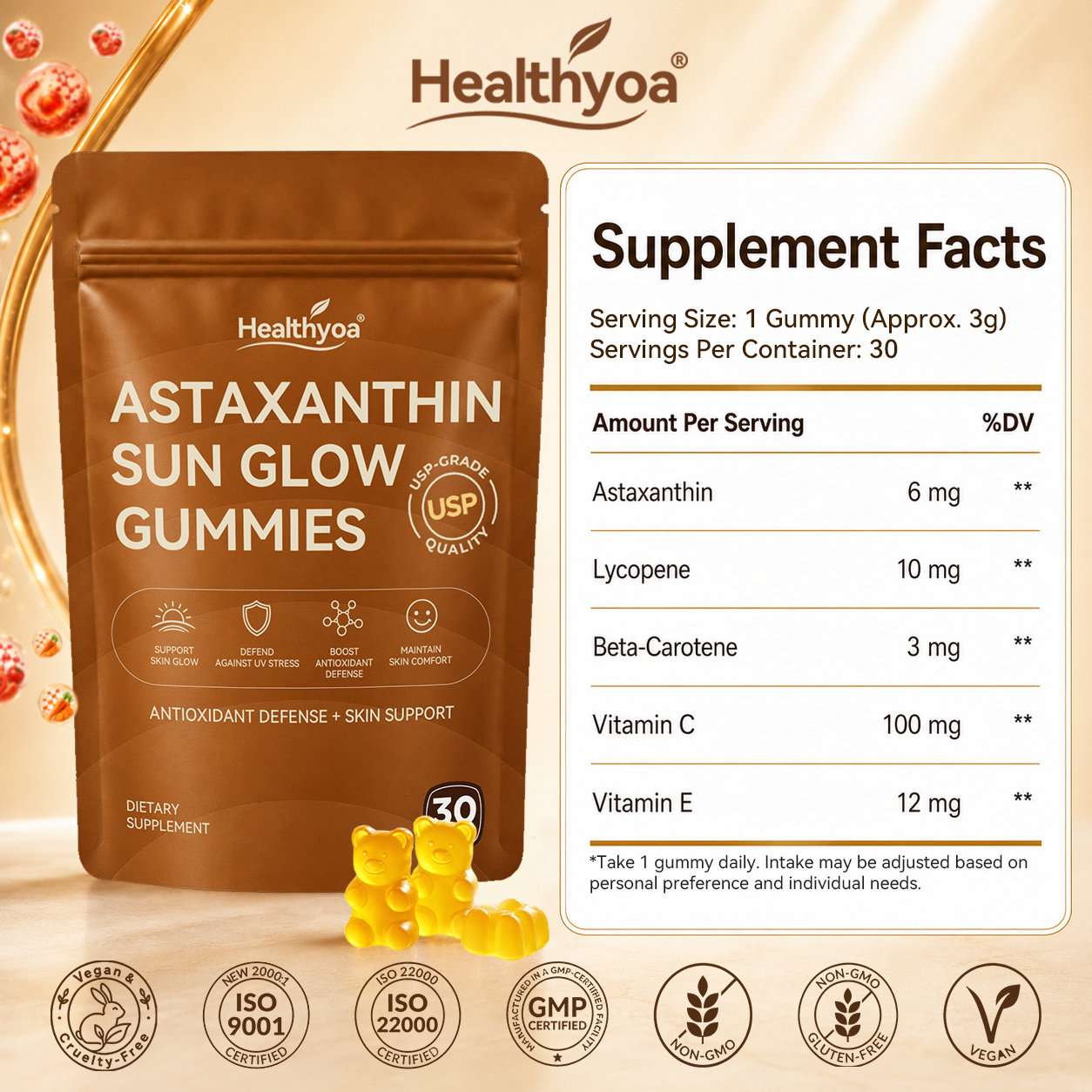 ✨Astaxanthin Sun Glow Gummies