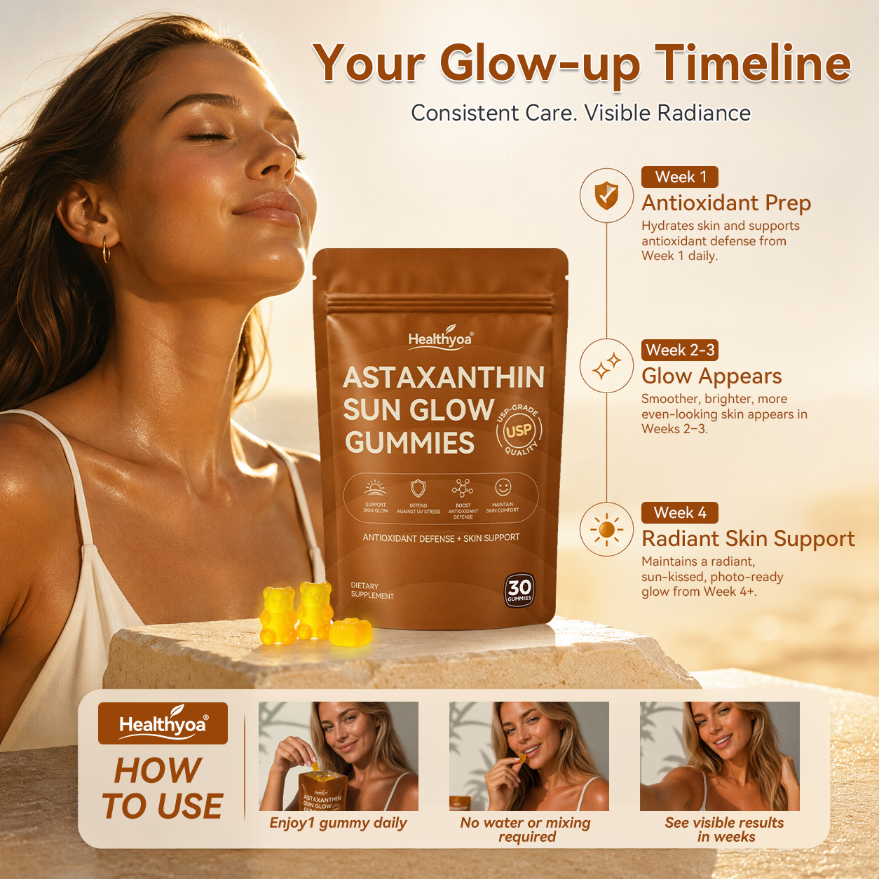✨Astaxanthin Sun Glow Gummies